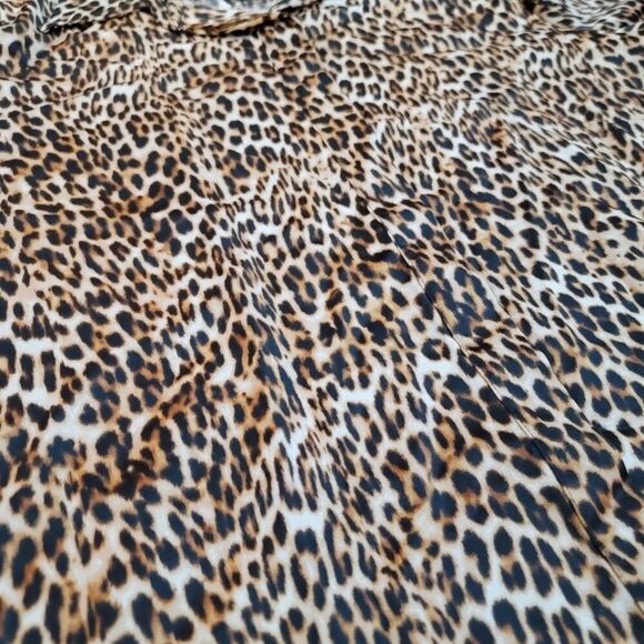 Worthington Leopard print button-up thick long sleeve blouse - size XXL - Picture 2 of 8
